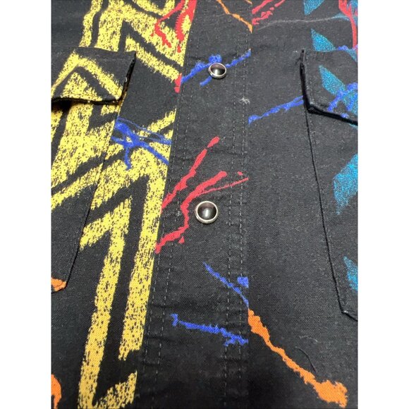 Wrangler Western Shirt Womens Size XL Aztec Pearl Snap Long Sleeve Button Down - Picture 7 of 16